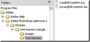 Test Harness's LUA script install location