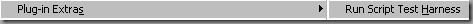 Test Harness plugin's menu item
